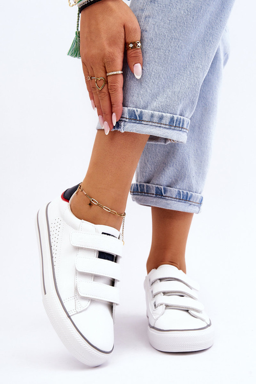 Damskie Tenisówki Na Rzepy Big Star LL274A207 Białe