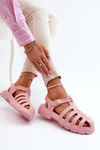 Damskie Piankowe Sandały Rzymianki Różowe Gasaria