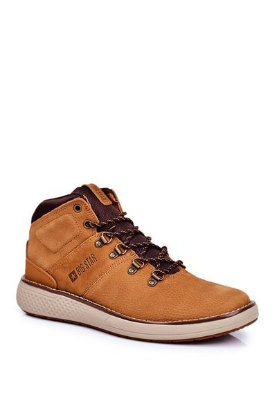 Męskie Trzewiki Skórzane Trekkingi Big Star Camel GG174491