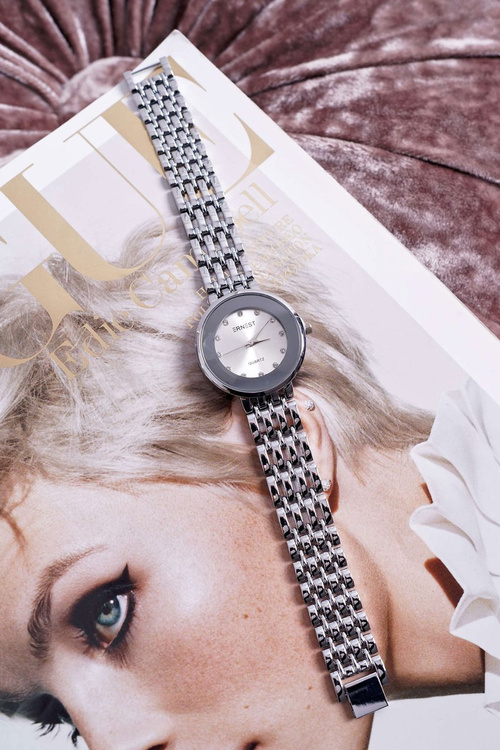 Damski Zegarek Ernest Srebrny Beauty