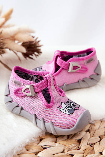 Buty Papcie Befado Kotki 110P436 Różowe