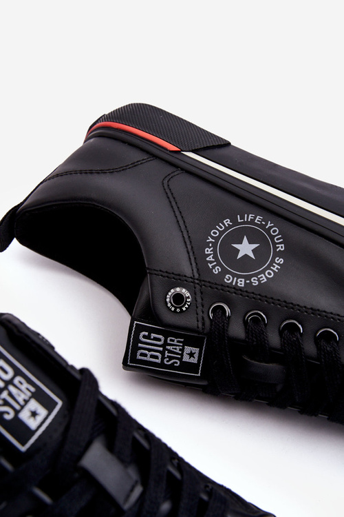 Męskie Skórzane Trampki Big Star LL174210 Czarne