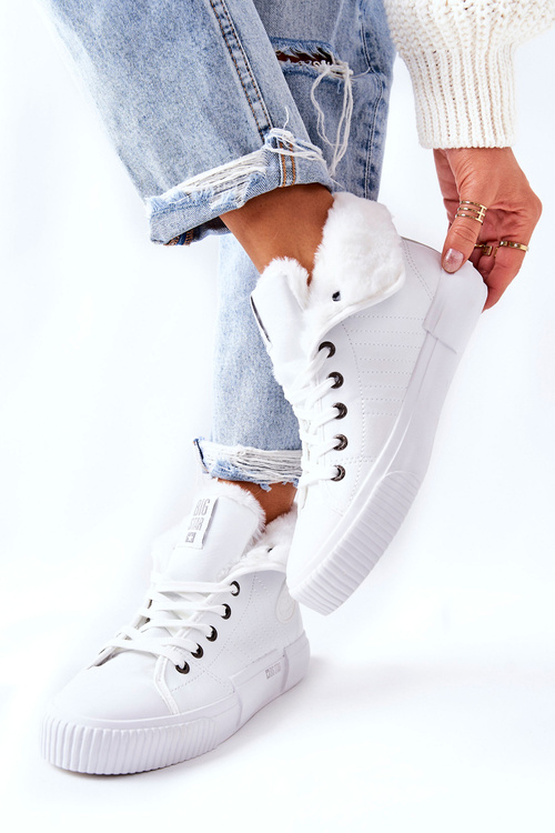 Damskie Ocieplane Trampki BIG STAR II274156 Białe