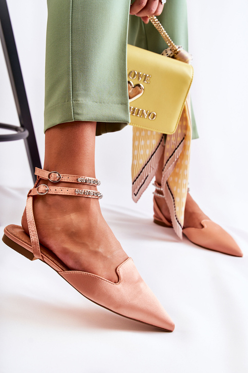 Damskie Sandały Z Noskiem W Szpic Różowe Amisha