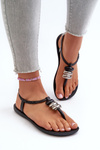 Damskie Płaskie Sandały Japonki 83507 Ipanema Class Blown Up Sandal Fem Czarne