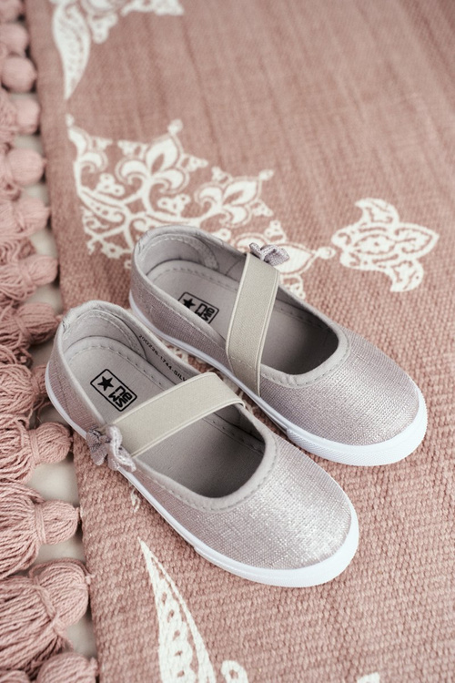 Dziecięce Tenisówki Balerinki Srebrne Bianka