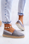 Materiałowe Espadryle Wsuwane Big Star JJ274876 Szare