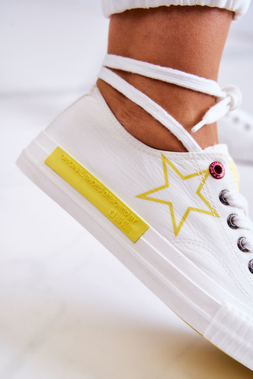 Damskie Niskie Trampki BIG STAR JJ274384 Białe