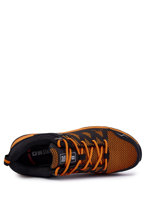Męskie Buty Sportowe Trapery Memory Foam Big Star KK174107 Pomarańczowe
