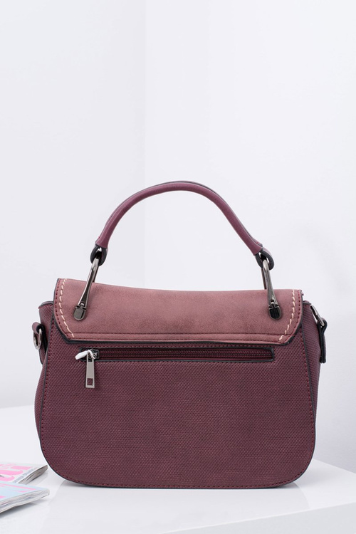 Bordowa Torebka Damska Kuferek
