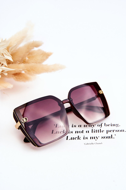 Duże Okulary Przeciwsłoneczne UV400 MA20601 Brązowe