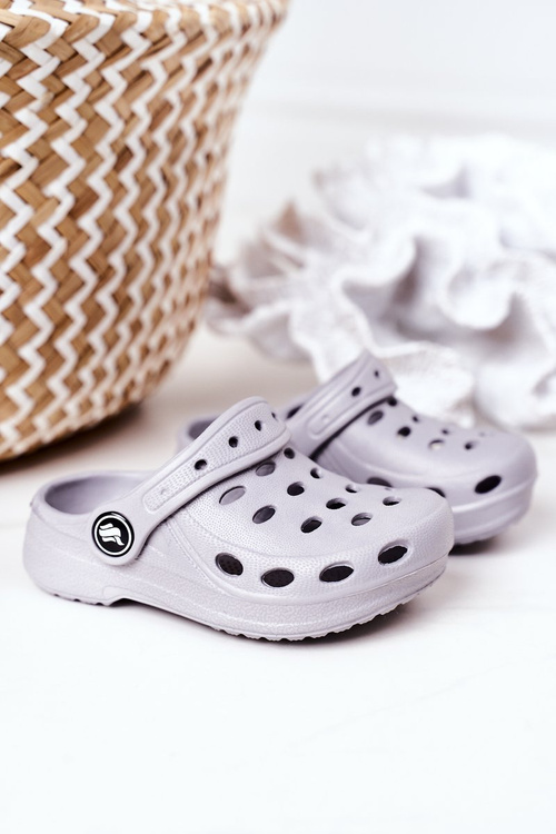 Klapki Dziecięce Piankowe Kroksy Szare Lucas