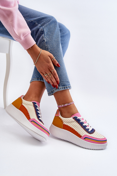 Sneakersy Damskie Na Platformie Multikolor Redala