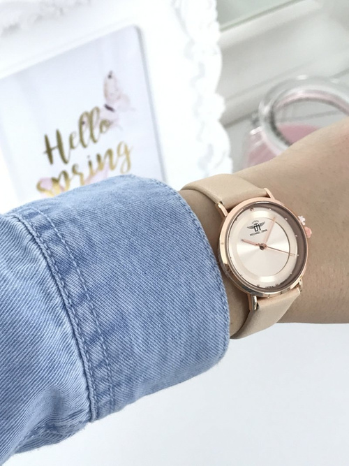 Damski Zegarek Michael John Paule Beżowy