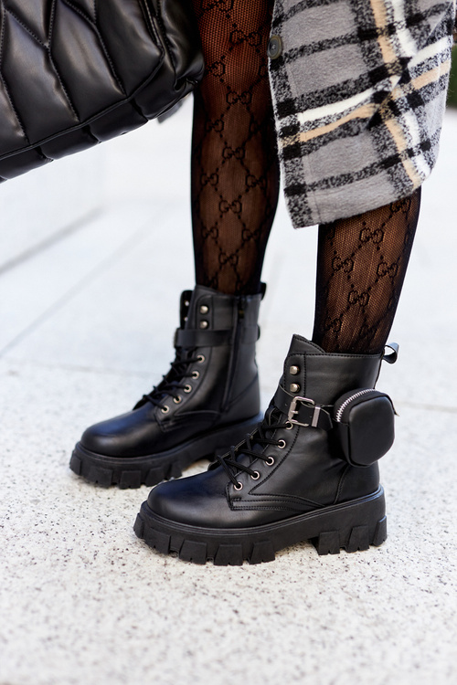 Botki Workery Z Nerką Czarne Olenisse