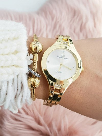 Giorgio & Dario Złoty Damski Zegarek na Bransolecie Pisento