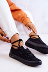 Damskie Tenisówki Wiązane Cross Jeans JJ2R4039C Czarne