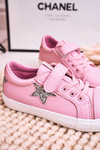 Dziecięce Skórzane Trampki Z Gwiazdą BIG STAR DD374104 Różowe