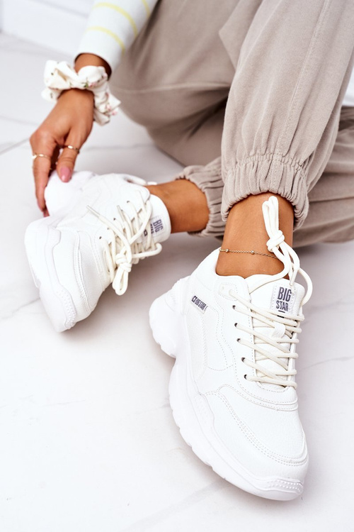 Damskie Sportowe Buty Sneakersy Big Star EE274460 Białe