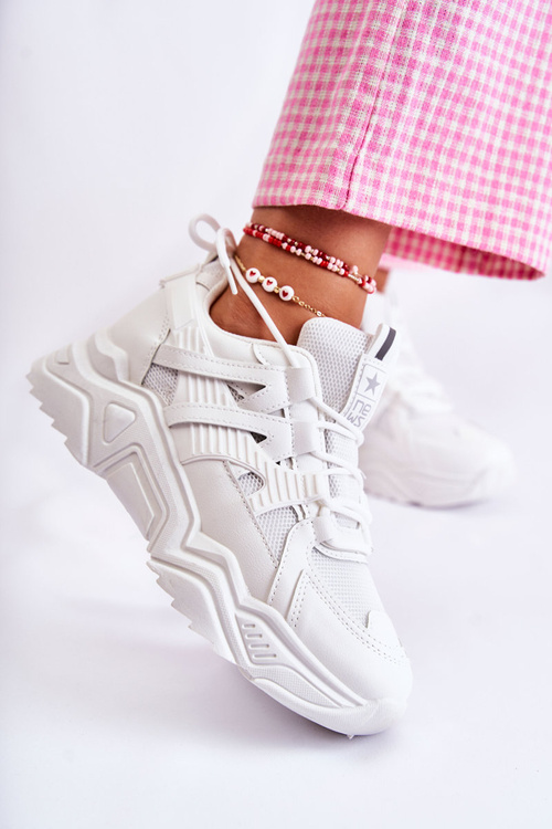 Damskie Sportowe Buty Sneakersy Białe Daren