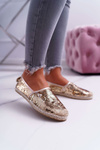 Espadryle Damskie Lu Boo Złote Cekiny