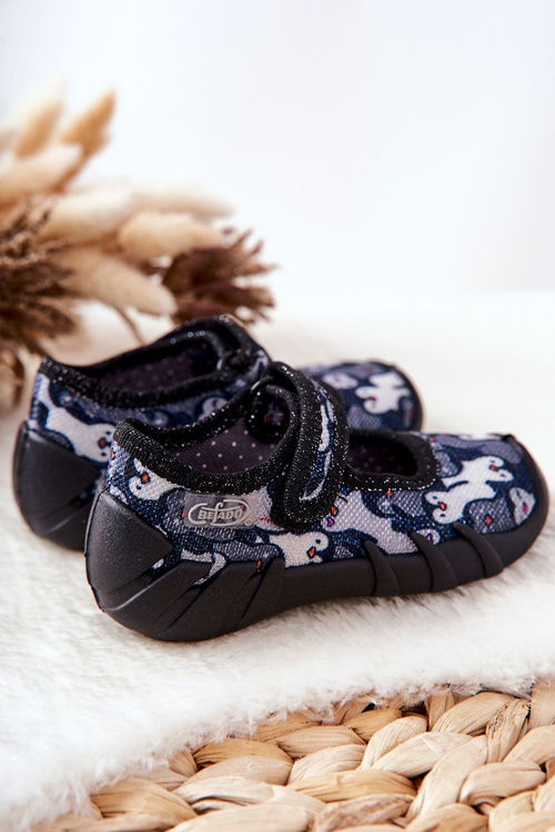 Papcie Baleriny Befado Pingwinki 109P239 Czarne