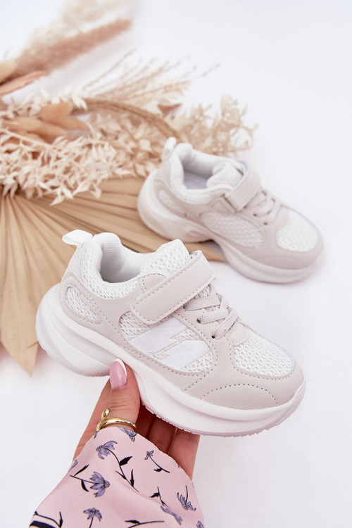Buty Sportowe Sneakersy Dziecięce Na Rzep Białe Selinea