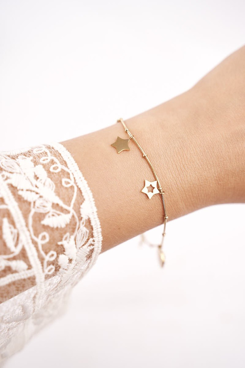 Damska Bransoletka Celebrytka Złota Gwiazdki Easy