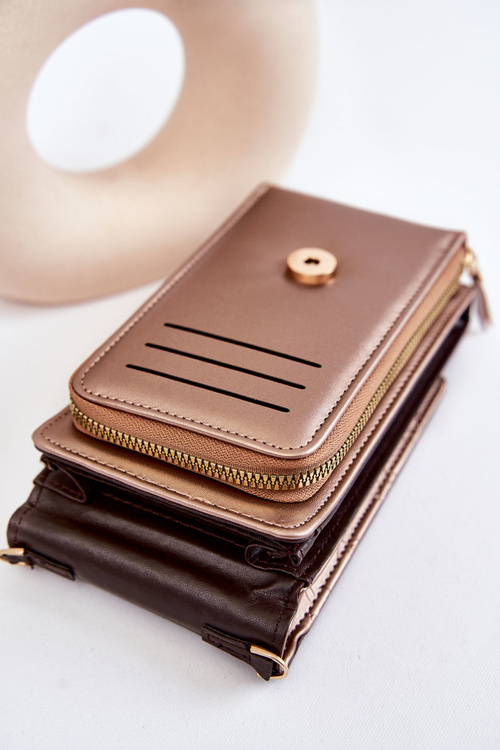 Modna Torebka Portfel 2w1 Z Tłoczeniem Złota Savano