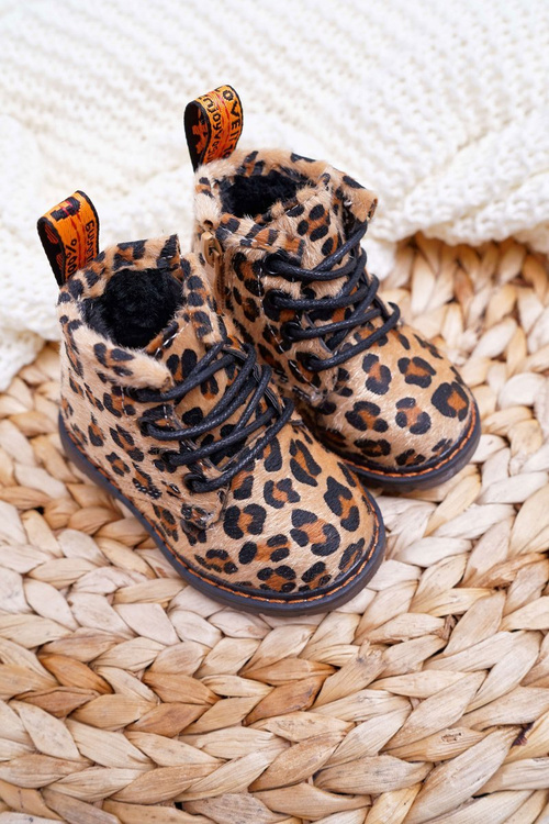 Dziecięce Botki z Suwakiem W Panterkę Lilo