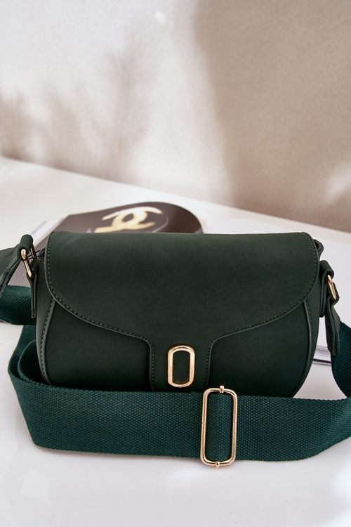 Torebka Listonoszka Z Eko Skóry Butelkowa Zieleń Samriddhi