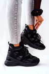 Sportowe Buty Na Koturnie Czarne Hesane