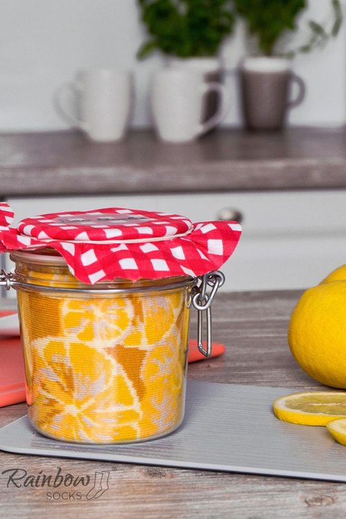 Skarpetki Rainbow Socks Owoce W Słoiku Cytryny Marchewka Groszek 2 Pary