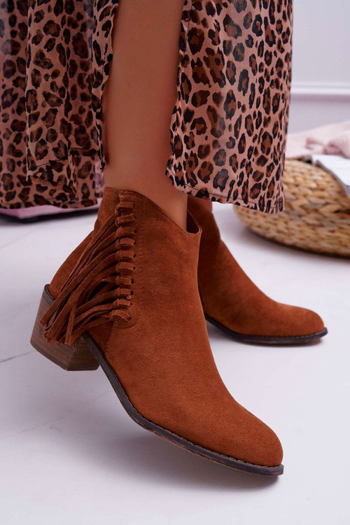 Botki Damskie Kowbojki Camel Agnes