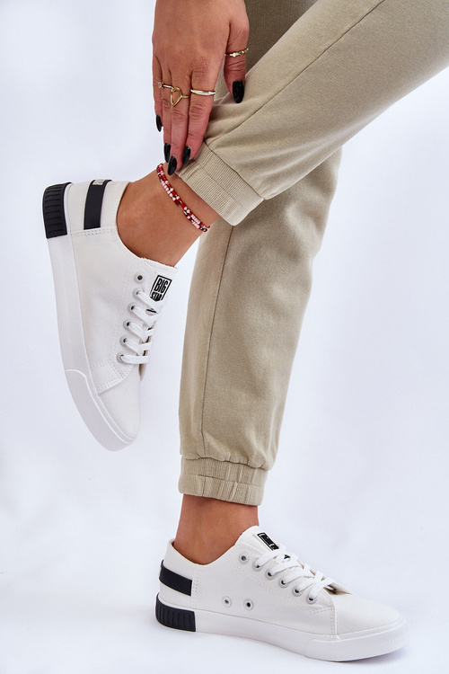 Damskie Niskie Trampki Big Star LL274039 Białe