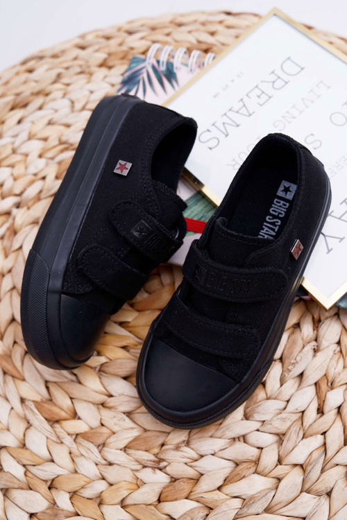 Dziecięce Trampki Na Rzepy Big Star FF374095 Czarne
