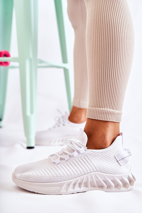Damskie Sportowe Buty Materiałowe Białe Lenney