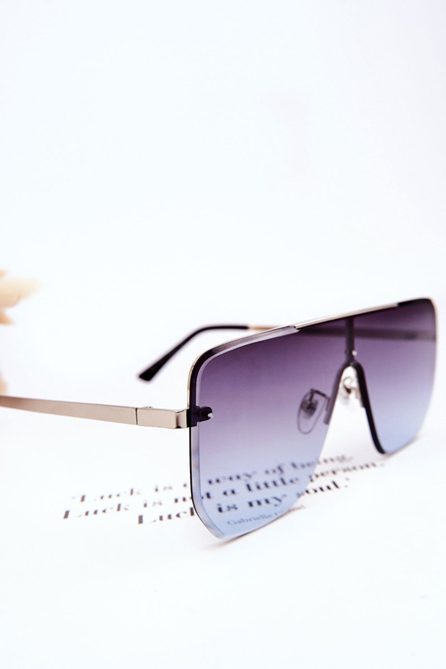 Modne Okulary Przeciwsłoneczne 400UV Prius V310 Gradient Srebrno-Niebieskie