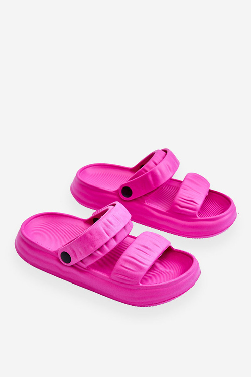 Piankowe Klapki Sandałki Fuksja Lirell