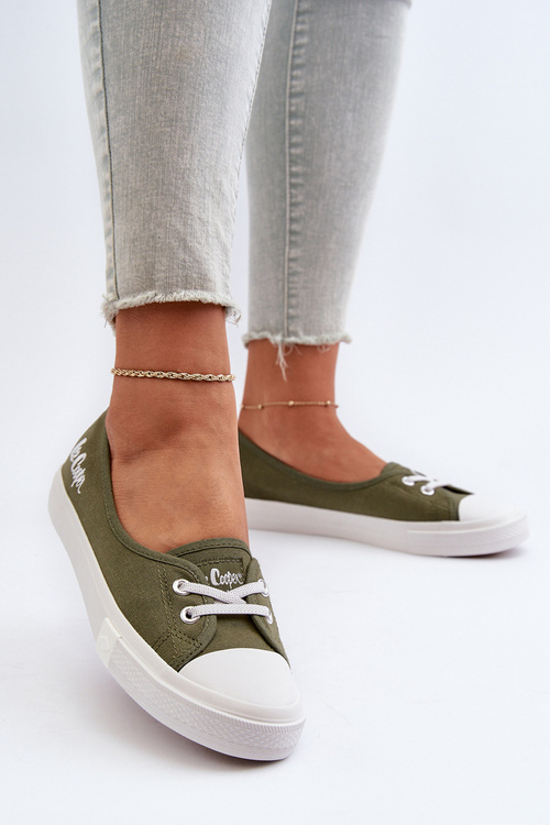 Tenisówki Trampki Damskie Lee Cooper LCW-24-31-2729 Zielone