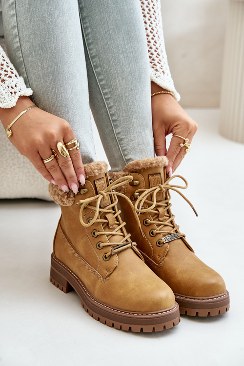 Ocieplane Trapery Damskie Big Star OO274A285 Camel