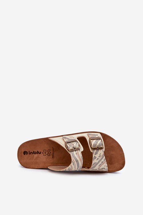 Wygodne Klapki Damskie Z Klamrami Inblu CP000045 Złote