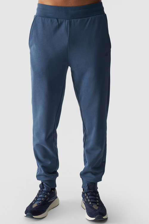 Męskie Spodnie Dresowe Joggery 4FWMM00TTROM0942-32S Niebieskie