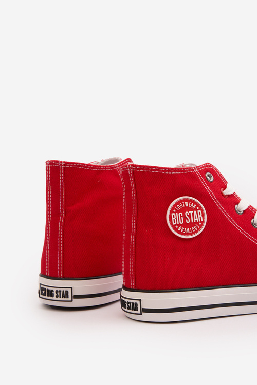 Big Star Wysokie Męskie Czerwone Trampki T174104