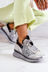 Damskie Skórzane Sneakersy Maciejka 04916-03 Szare