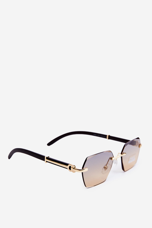 Okulary Przeciwsłoneczne Damskie UV400 Czarno-Złote