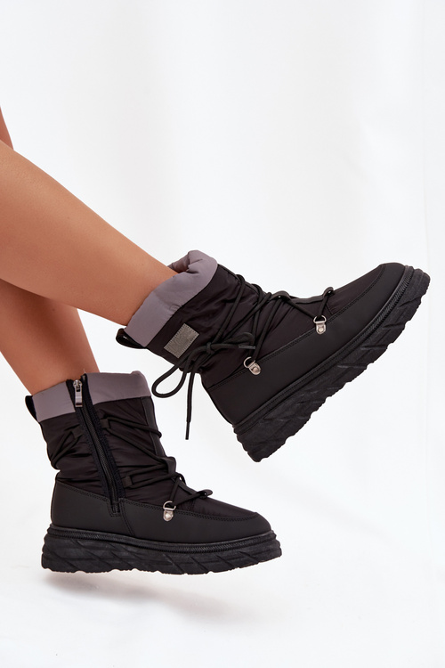 Śniegowce Damskie Na Zamek Lee Cooper LCJ-25-44-3930 Czarne