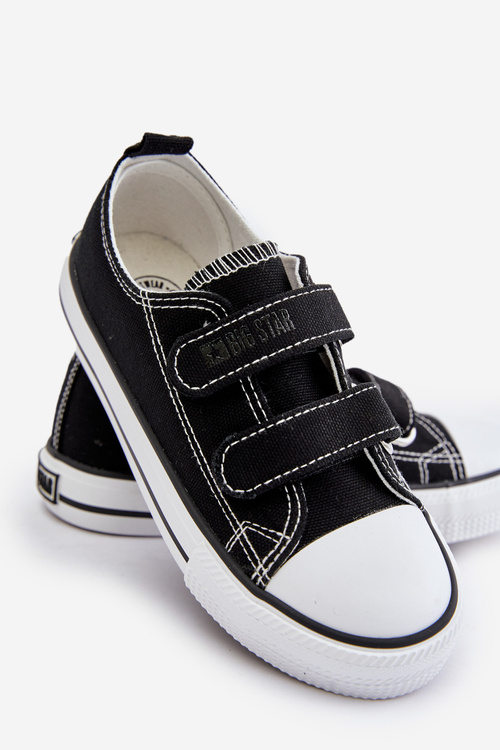 Trampki Dziecięce Na Rzepy Big Star OO374008 Czarne