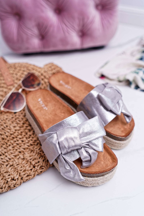 Klapki Damskie Vices Srebrne 6275