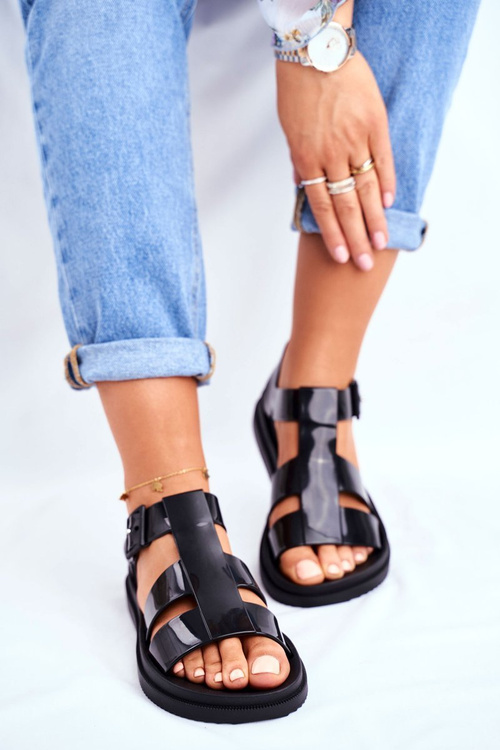 Damskie Sandały Pachnące Gumowe ZAXY Czarne FF285024